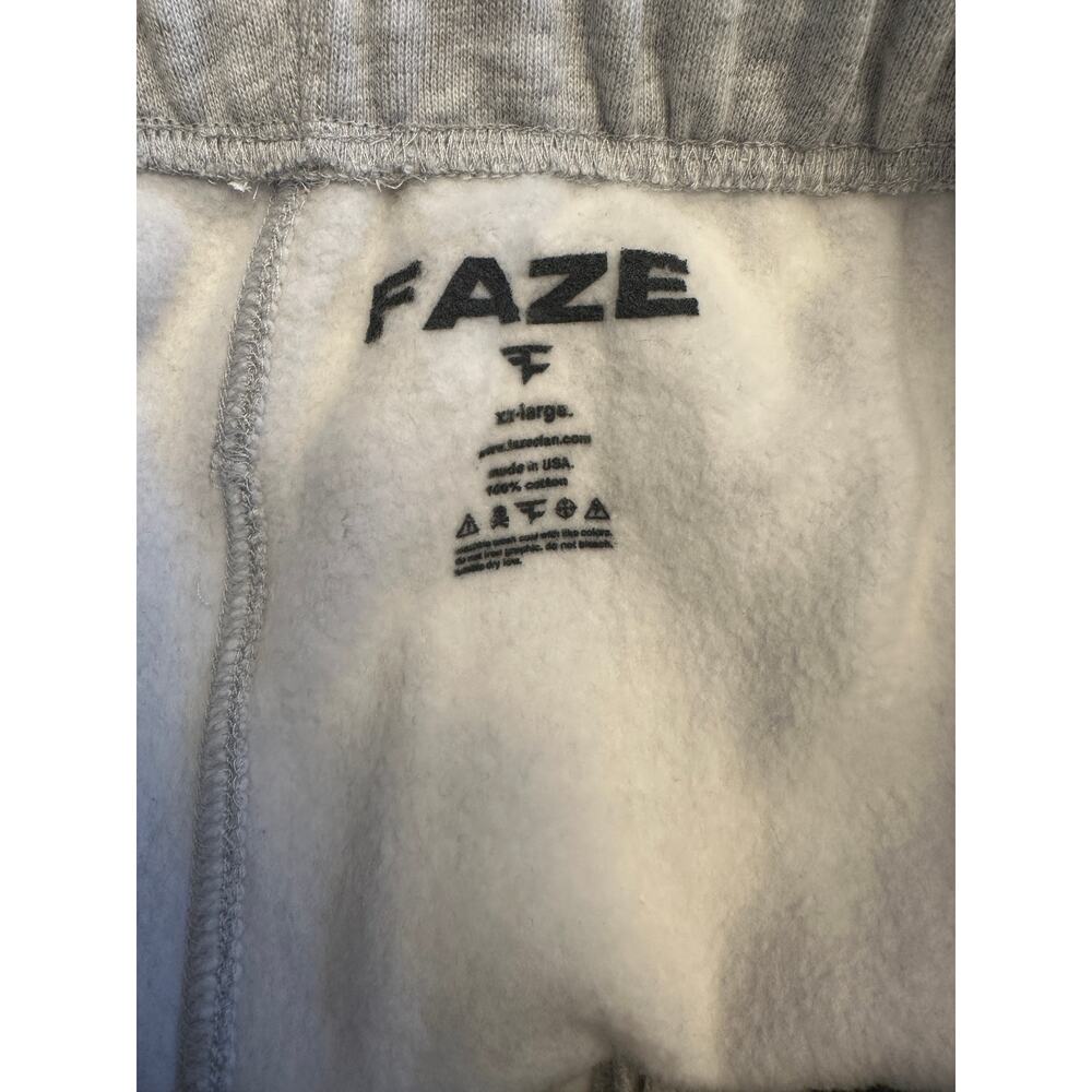 FaZe Clan‎ Heavyweight Organic Cotton Fleece Sweatpants XL Gray Gamer Streetwear - Picture 6 of 8
